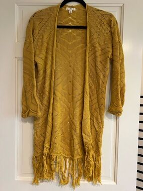 BP Nordstrom Fringe Open Cardigan